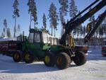 skogsmaskin demonterad