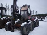 skogsmaskin demonterad